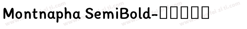 Montnapha SemiBold字体转换